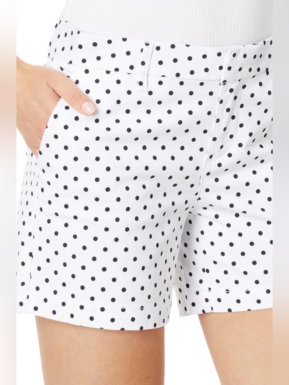 Tommy Hilfiger White Shorts with Black Polka Dots